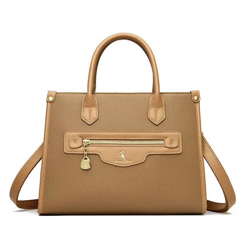 Damen-Handtasche 2024 im Kontrastfarben-Design, Schulter- oder Umhängetasche