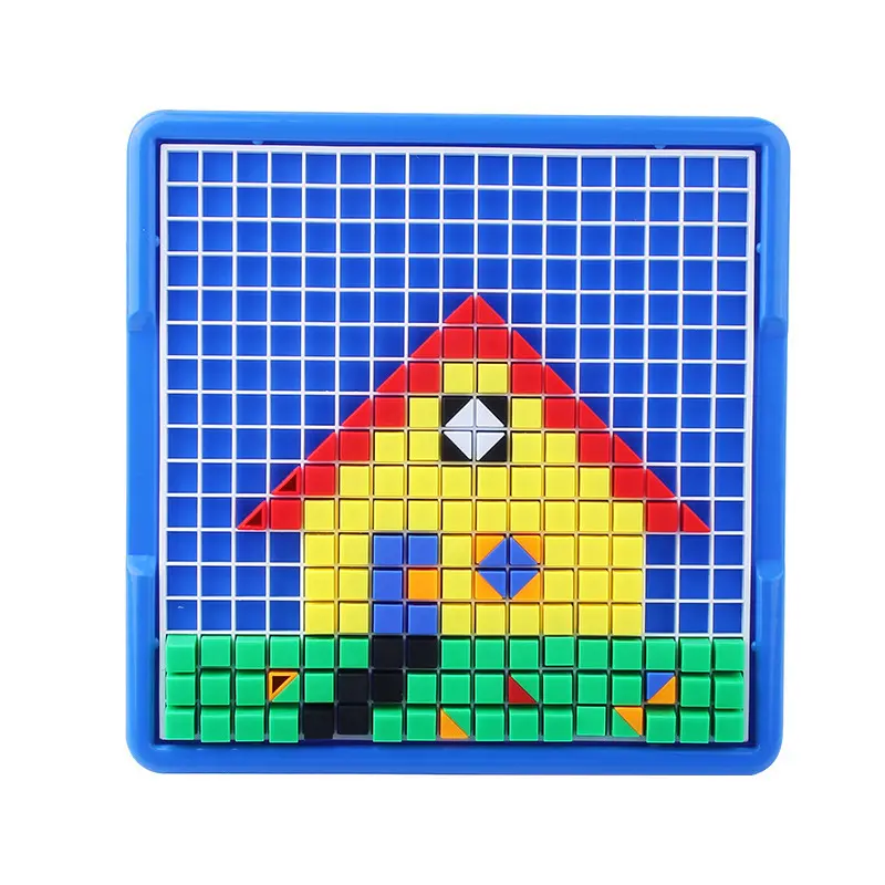 Plastic Snap-Together Square Building Blocks for Early Childhood Education