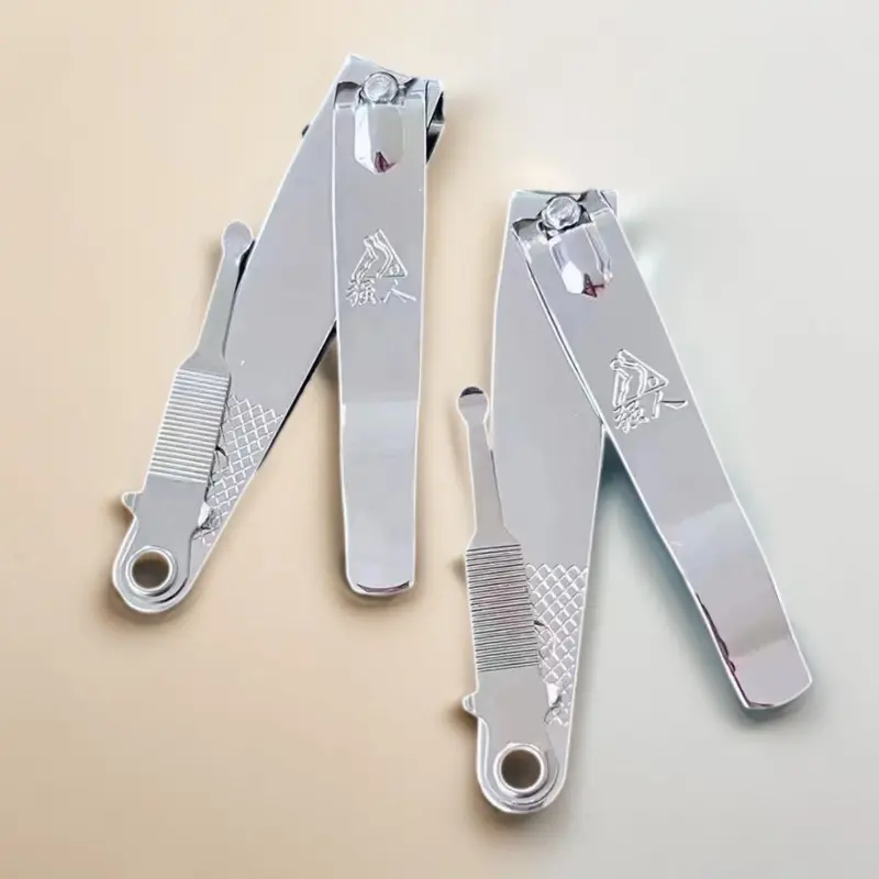 Stainless steel nail clippers with ear scoop portable set