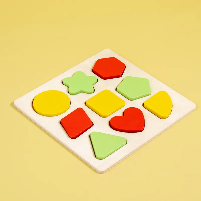 Holz-Formsortierbrett zum Zuordnen, Farberkennung-Puzzle