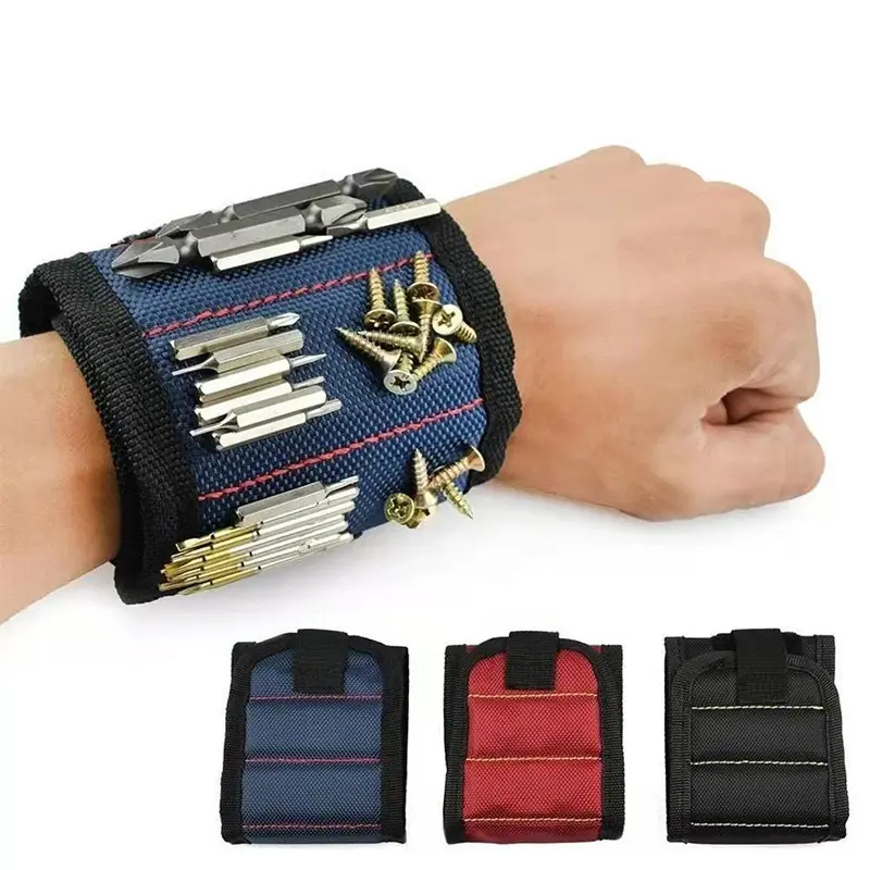 Yapışkanlı Velcro donanım aracı tornavida vidaları ile sınır ötesi manyetik bilek kayışı manyetik manyetik bilek kayışı