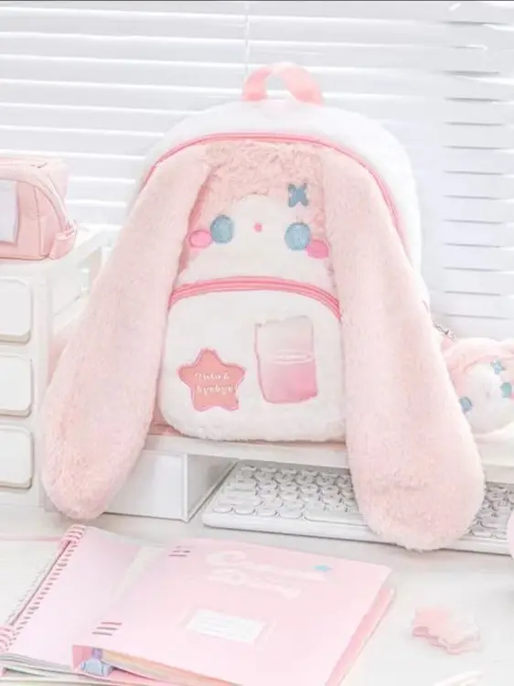 Cute Dog and Rabbit Plush Kids' Backpack, Parent-Child Set