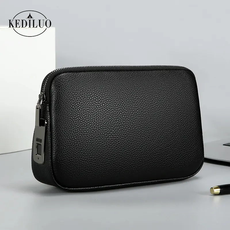Fingerprint Lock Men's Clutch Bag, Large Capacity