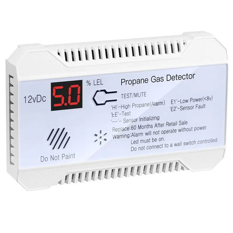 RV Propane Gas Detector, 85dB Loud Alarm, Certified Sensor