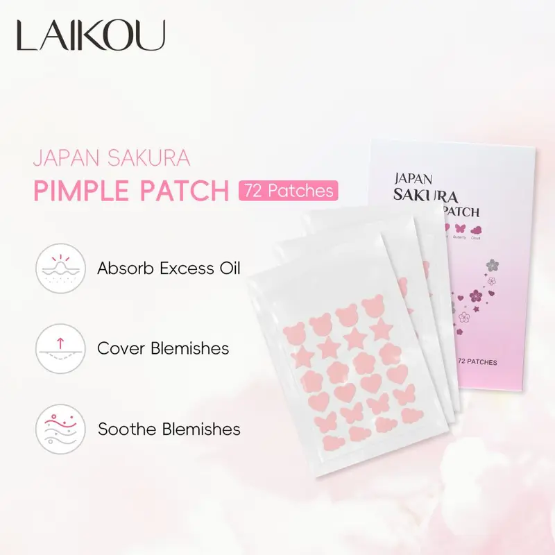 Laikou Japan Cherry Blossom Acne Patches 72 pcs Concealer