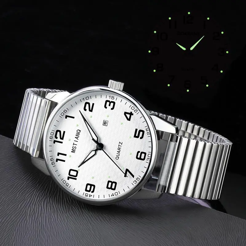 Seniorenuhr für Paare, Quarz, große Ziffern, wasserdicht, Mom & Dad Modelle