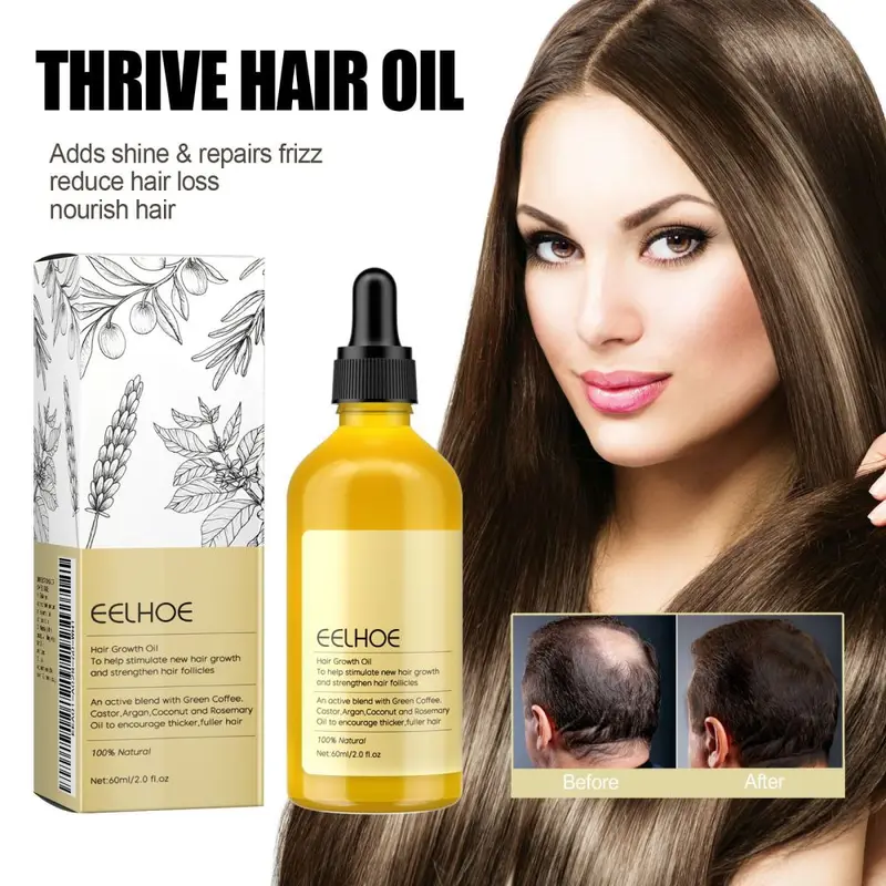 EELHOE Rosemary Hair Care Essential Oil for Smooth, Shiny Hair