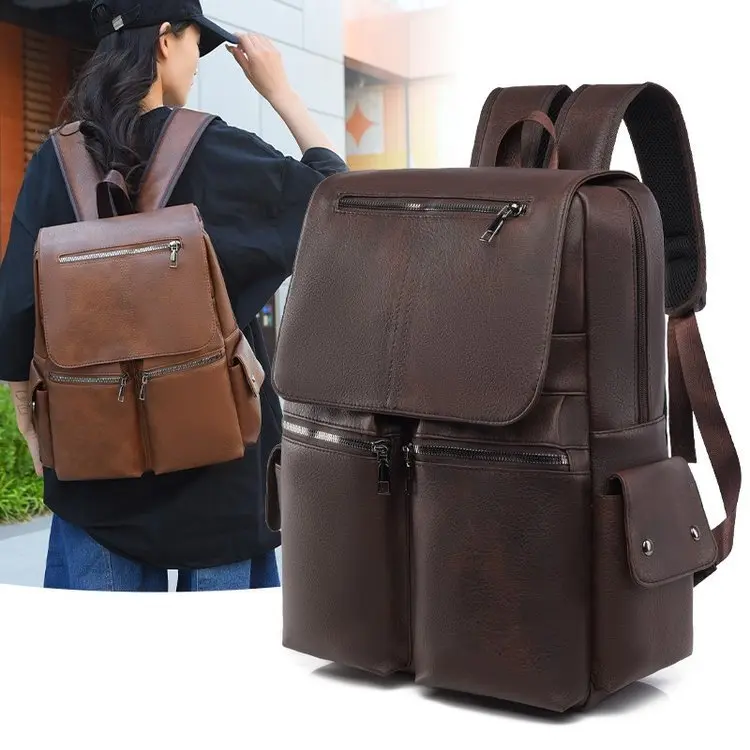 Large-Capacity PU Backpack for Women