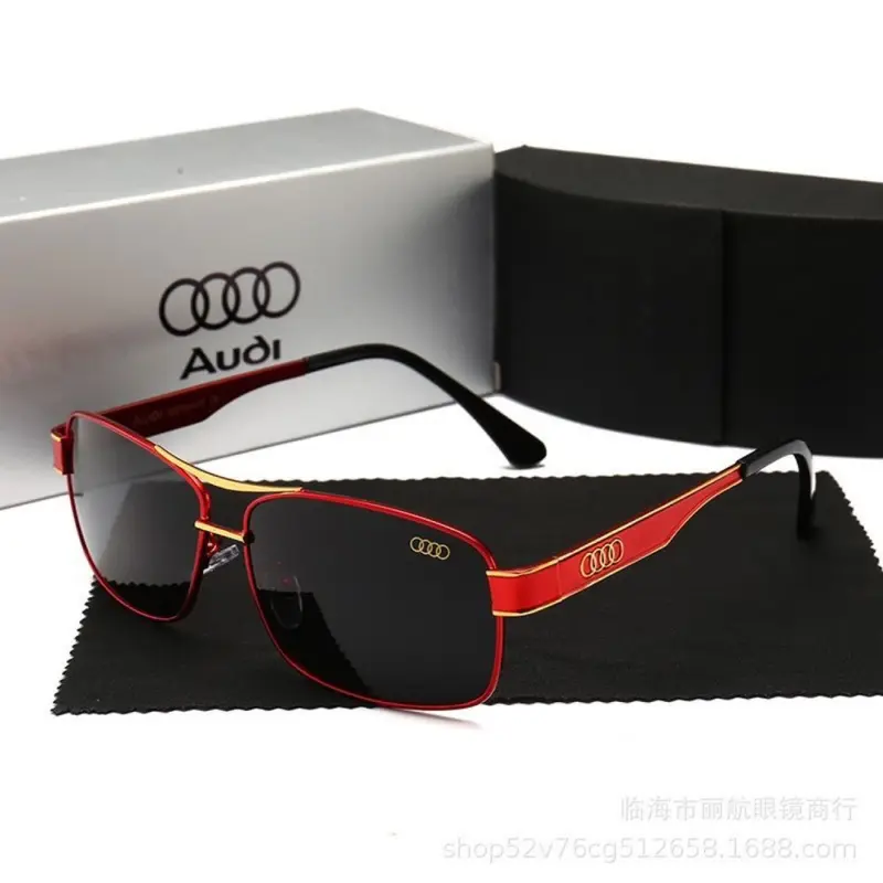 Audi Retro-Sonnenbrille mit eckigem Rahmen, polarisiert, Modell 553