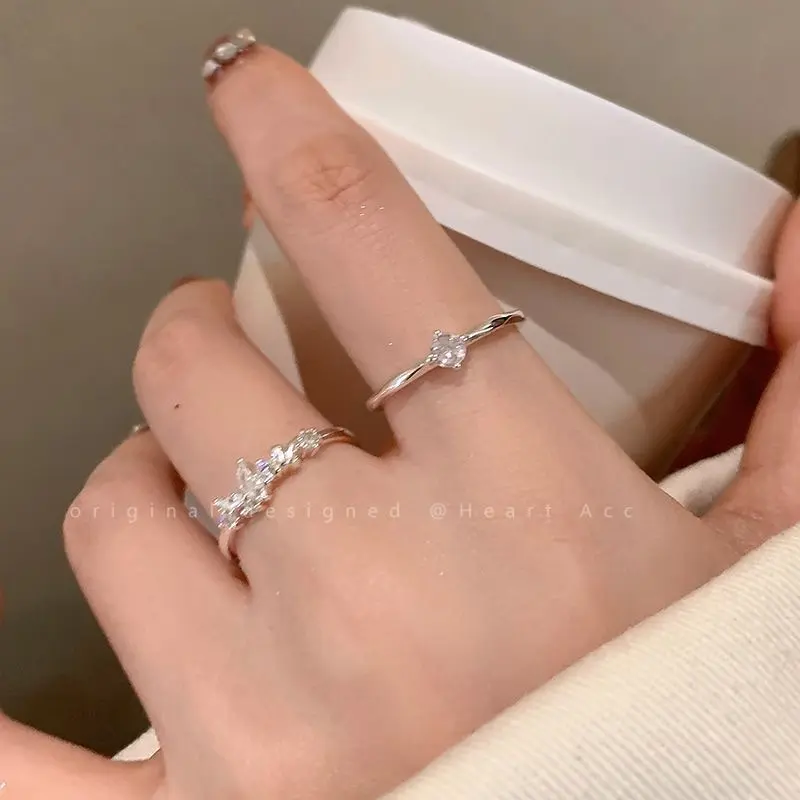 Butterfly Zircon Ring, Adjustable, Women's