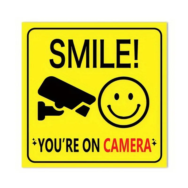 CCTV security camera warning sign