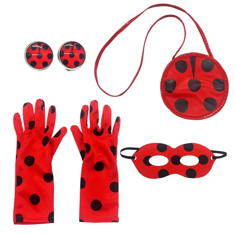 Seven-Spot Ladybug Accessory Set, Polka Dot Halloween Cosplay Costume Accessories