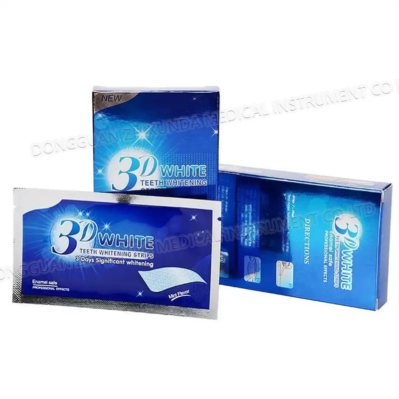 3DWHITE Teeth Whitening Strips 14 Pairs 28 Pieces, Removes Yellowing and Stains