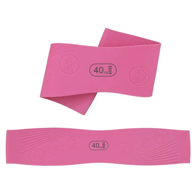 Yoga Resistance Band for Leg Strength Training, 100% Natural Silicone Elastic Band