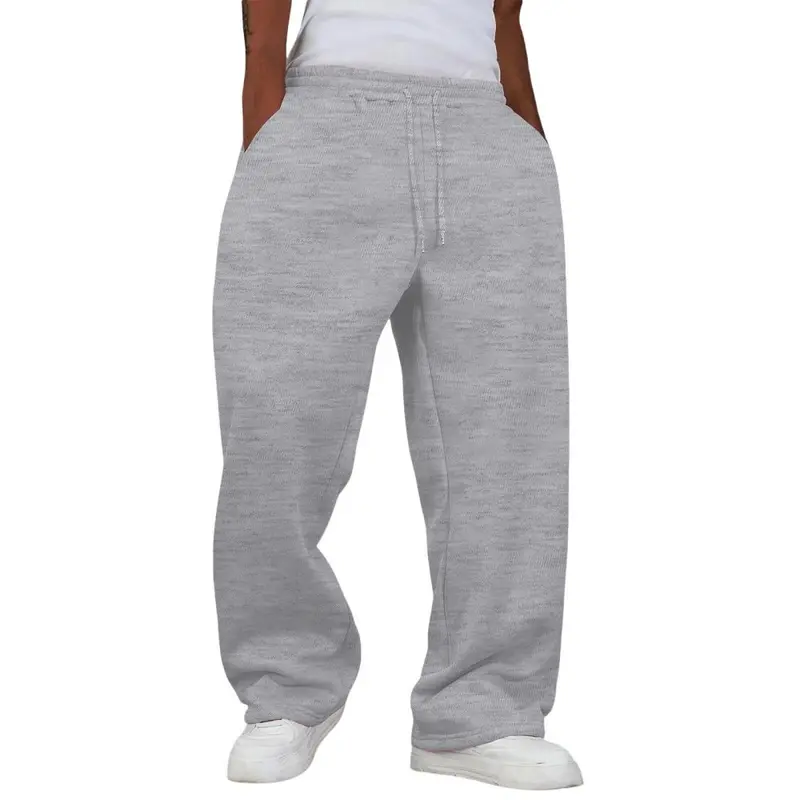 Unisex Jogginghose einfarbig, gefüttert, locker, weites Bein