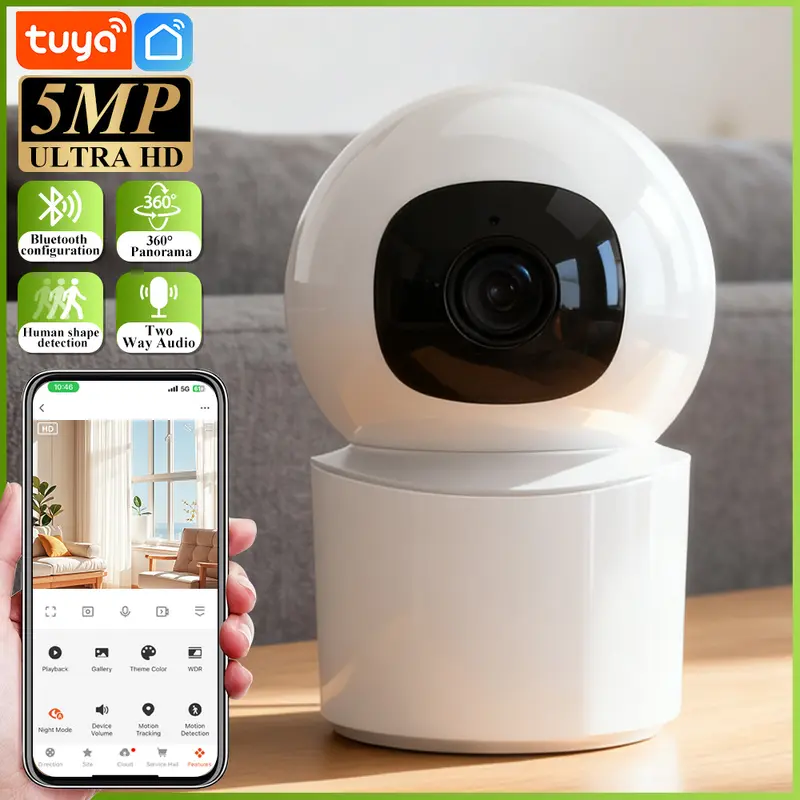 Cross-border Tuya 5G Home WiFi Network Mobile Remote Baby Monitor Smart HD Camera
