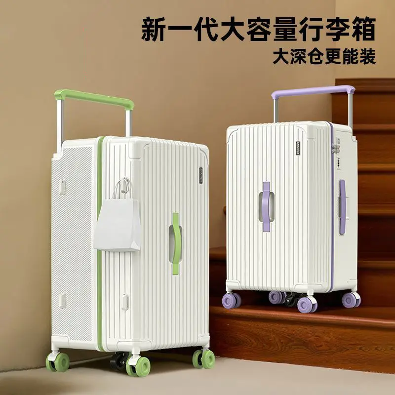 Multifunctional Trolley Suitcase, Large Capacity Combination Lock, Five-Wheel Student Case