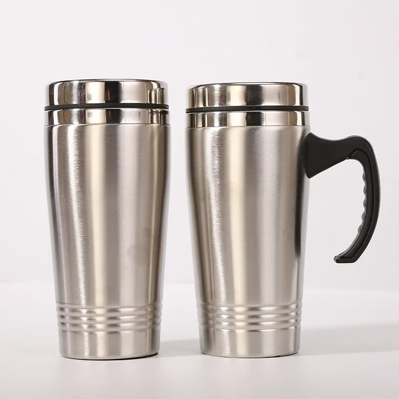 Doppelwandiger Isolierbecher mit Griff für das Auto, Werbegeschenk