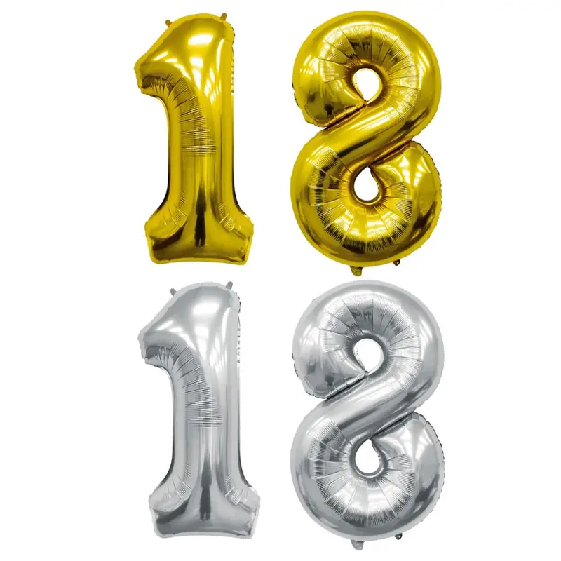 32 Inch Foil Number Balloons for Birthday Party Decoration
