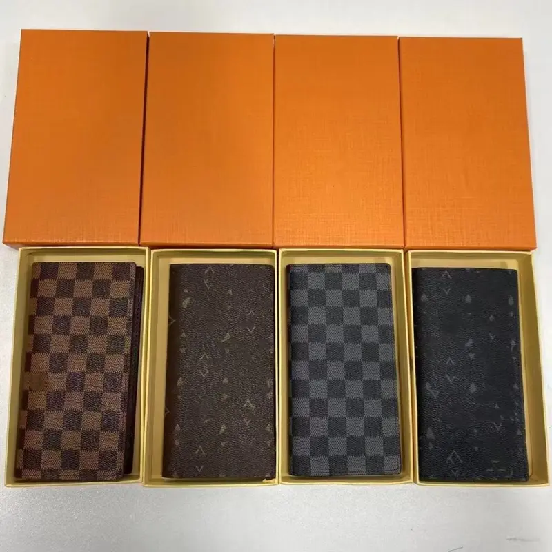 Men's Leather-Look Long Wallet, Large Capacity, Multifunctional, Classic Monogram