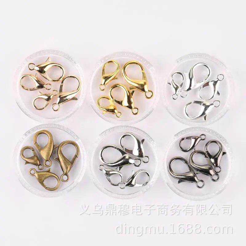 Metal Alloy Lobster Clasp for DIY Jewelry, Multi-Color, Multiple Sizes