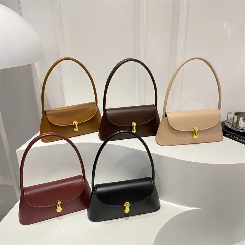 Retro Damen-Achseltasche mit Struktur, kleines quadratisches Modell