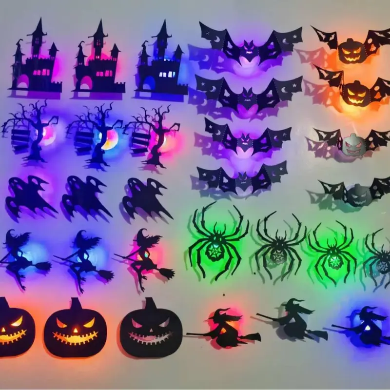 Halloween 3D Glitter Bat Wall Stickers PET