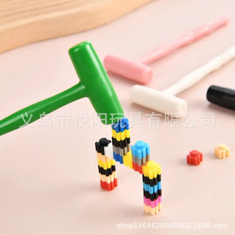 Building Block Hammer Tool Set, Strike and Join, Large and Small Pieces