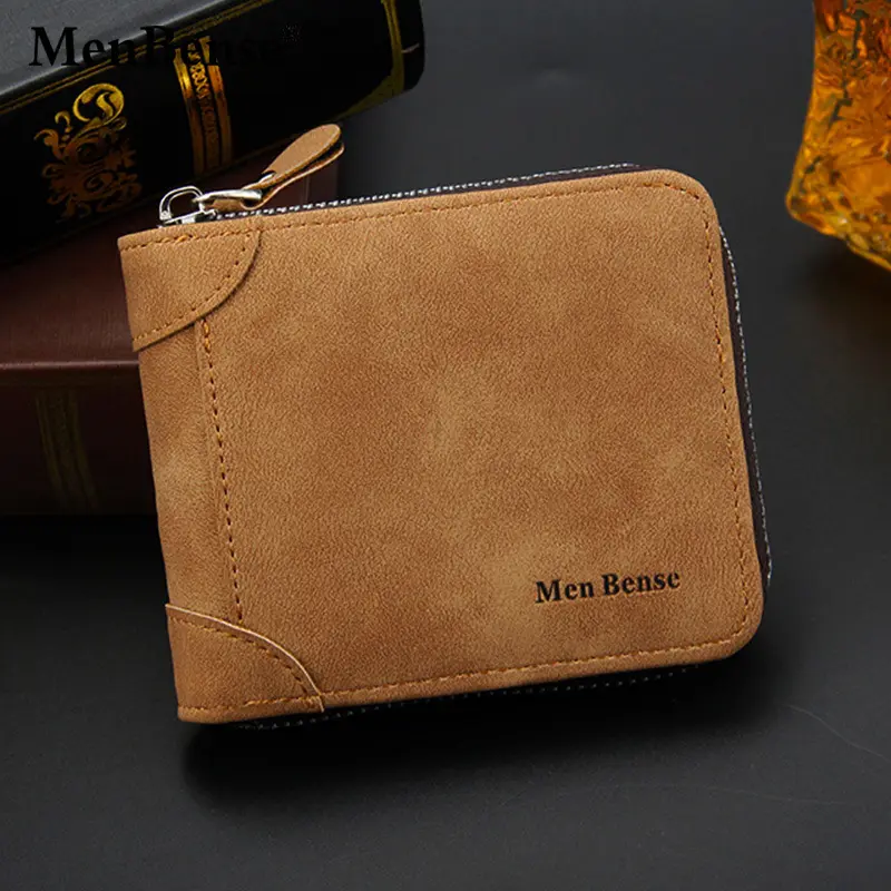 Men's Matte Wallet with Chain, Multi-Card Slots and Coin Pocket