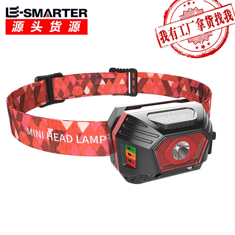 USB Rechargeable Waterproof LED Sensor Headlamp for Camping and Night Fishing
