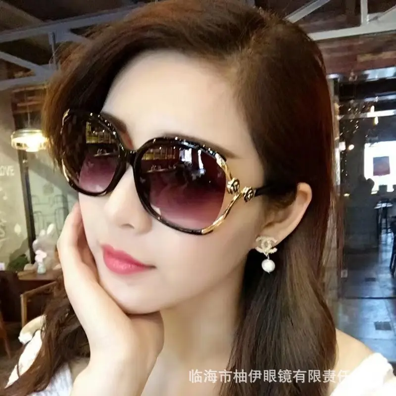 Women's sunglasses, round face Korean style, suitable for driving