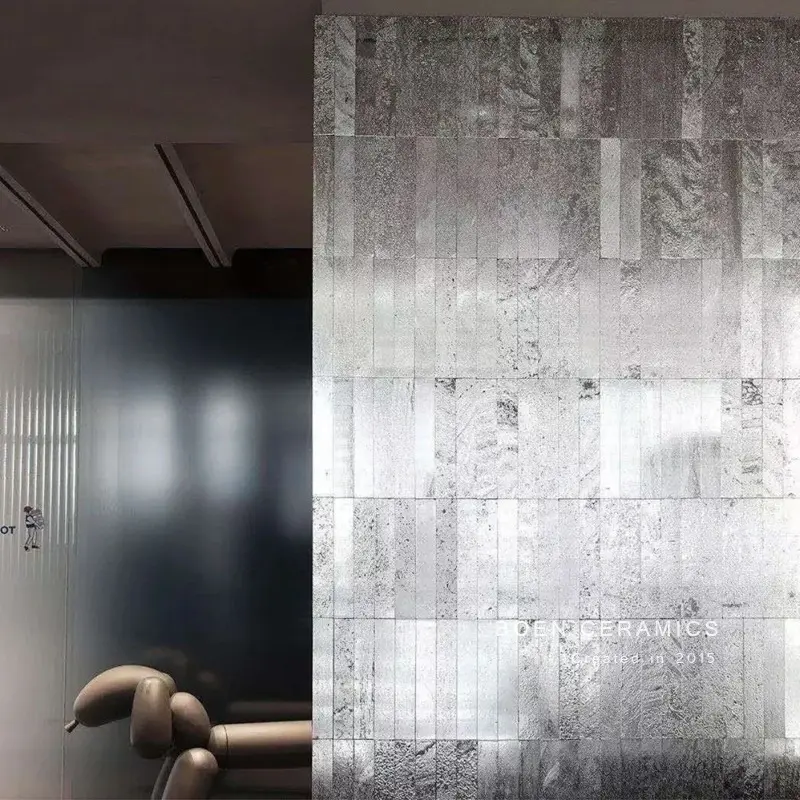 Electroplated Silver Metal Glazed Wall Tiles for Bathroom and Restaurant