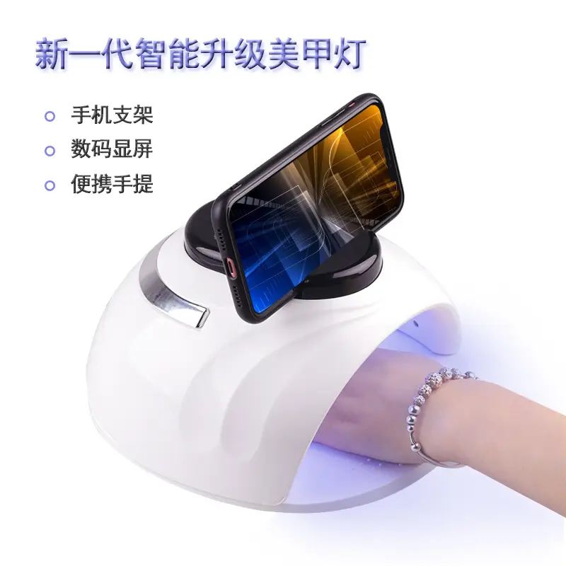 Professional manicure lamp with dual LED light and auto sensor