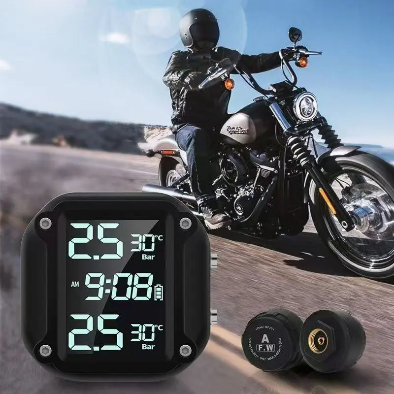M5 Motorcycle Tire Pressure Monitor Electromechanical Electric Vehicle Motorcycle Wireless High-Precision Tire Pressure Monitor