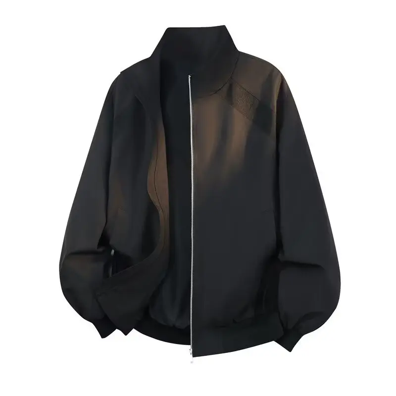 Men's Stand-Collar Retro Windbreaker Flight Jacket