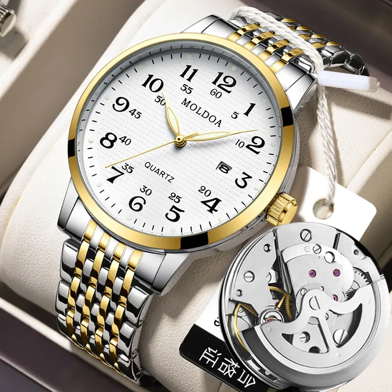 Men's hollow watch, mechanical design, luminous, waterproof