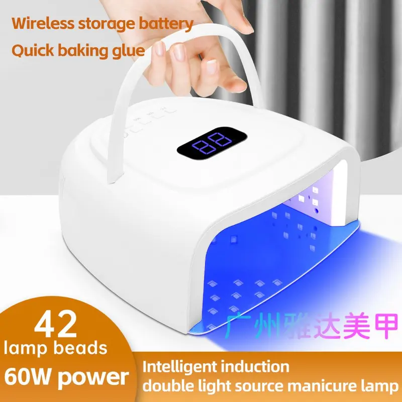 Nail lamp 60W wireless, 42 LED beads, gel drying