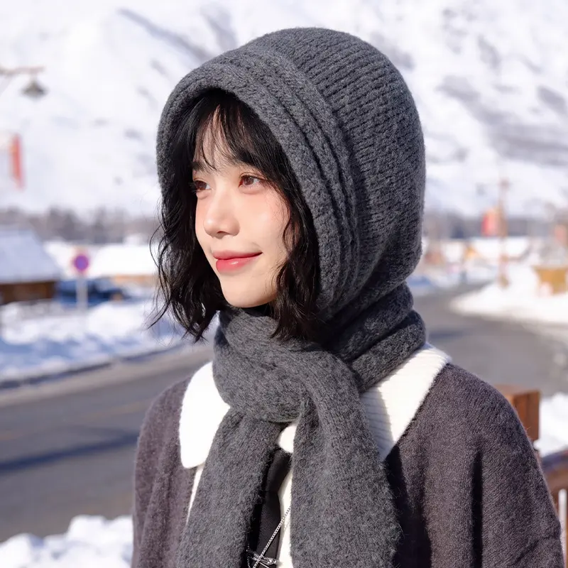 Women's Winter Knit Beanie and Scarf Set, Warm and Cold-Proof