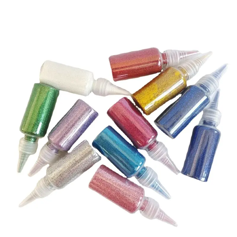 Glitzer-Gold- und Silberpuder-Farbe, 30 ml und 40 g abgefüllt