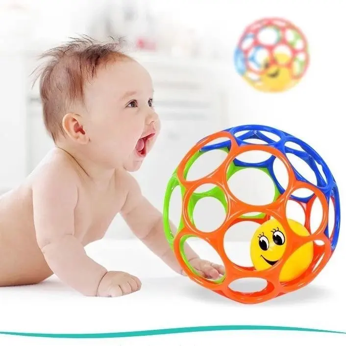 Baby-Beißring Rassel Weichgummi-Greifball