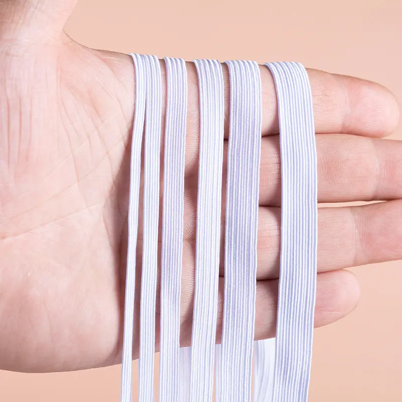 Thin Flat Narrow Elastic Band, High Elasticity, Black, for Trouser Waistbands and Cuffs
