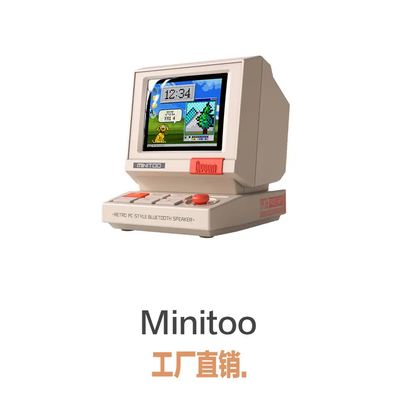 Divoom Minitoo Retro Pixel Bluetooth Mini Speaker, Engraved Logo