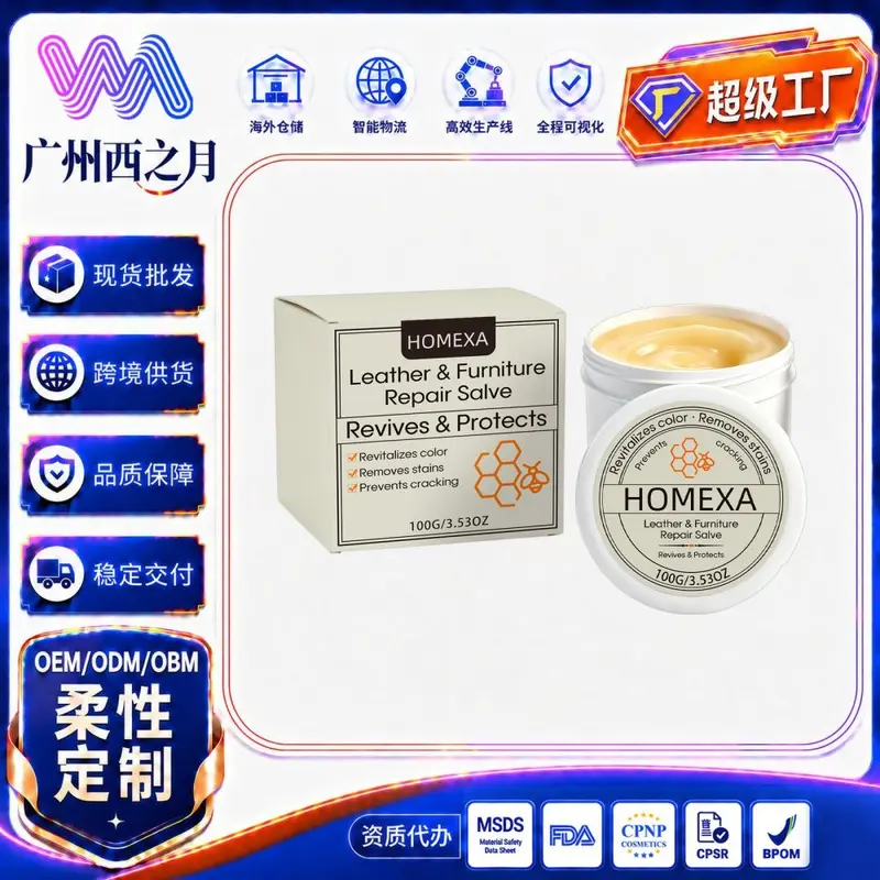 HOMEXA Leather and Furniture Care Cream, Soft Gloss Surface Renewal