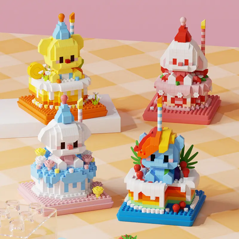 LEGO Compatible Birthday Cake Building Blocks, Children's Educational Toy