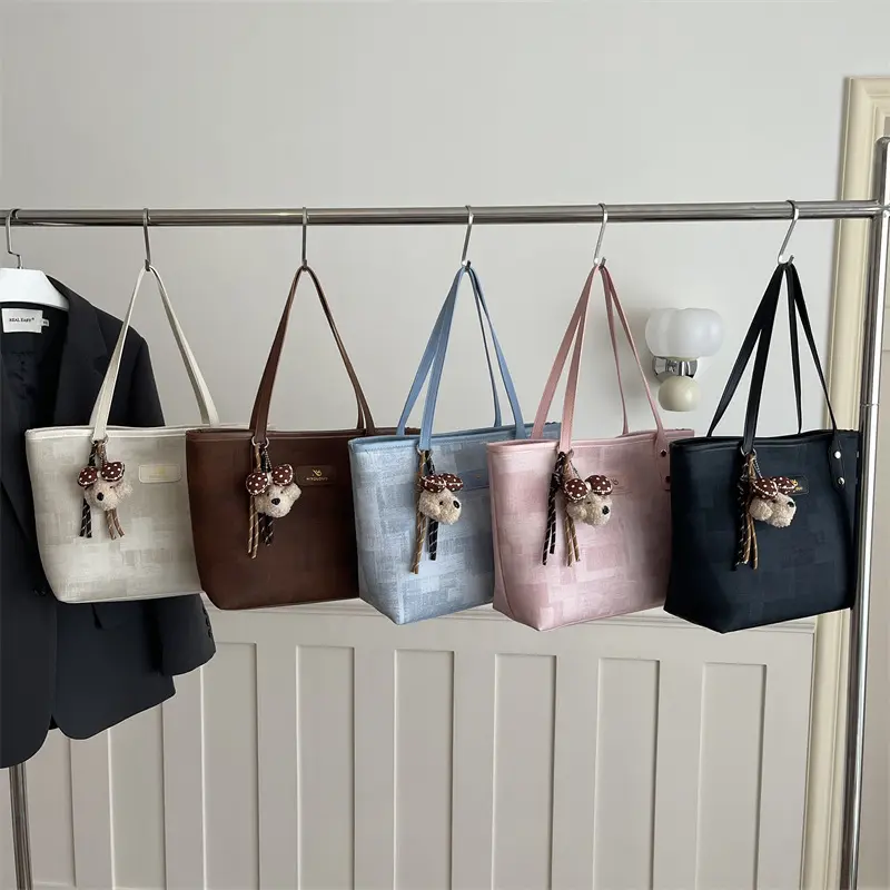 Kadın Retro Tek Omuz Çantası ve Tote Çanta, Büyük Kapasiteli, Öğrenci ve İşe Uygun