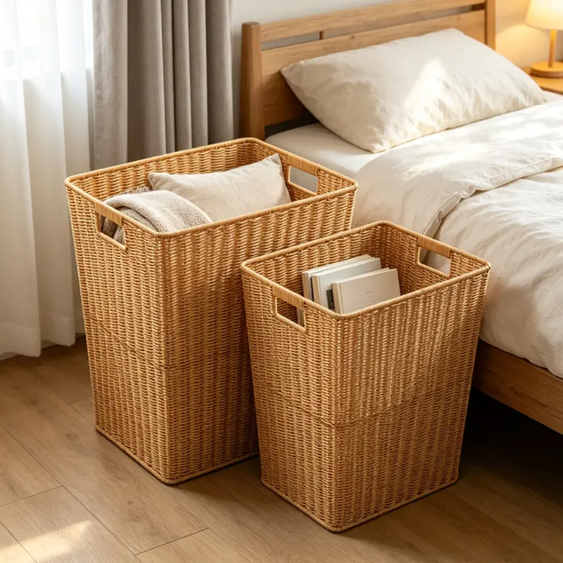 Aufbewahrungsbox im Rattan-Flechtstil Wohnzimmer-Spielzeugkorb