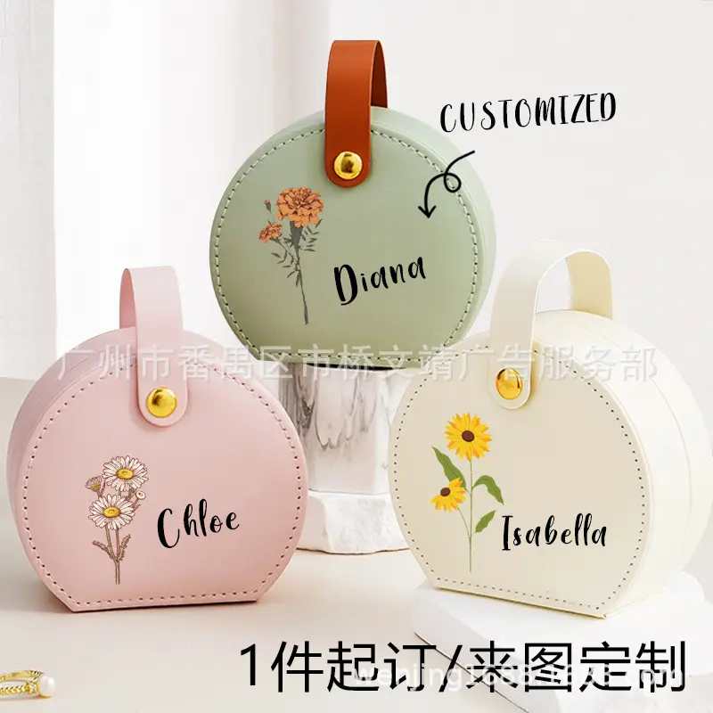 Cross-border portable jewelry box DIY hand bag travel jewelry storage box ring necklace earring storage box