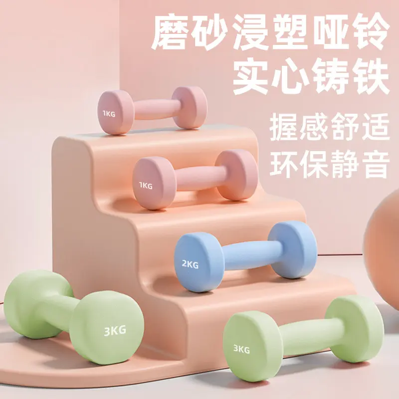 Dumbbell set, solid iron, children and students, adjustable weight