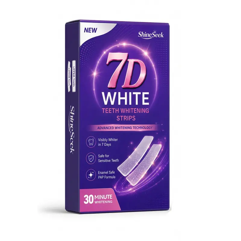 PAP+ Purple Whitening Dry Teeth Strips, No Residue, Hydrogen Peroxide Free