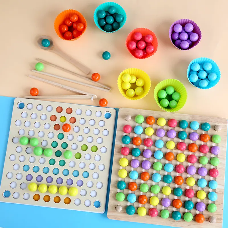 2-in-1 Matching Bead Clip Game, Children's Educational Concentration Training
